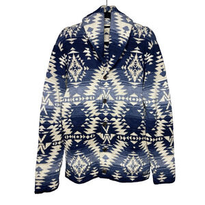 DENIM & SUPPLY RALPH LAUREN Navajo Shawl Collar Cardigan Men's Large Cotton Blue